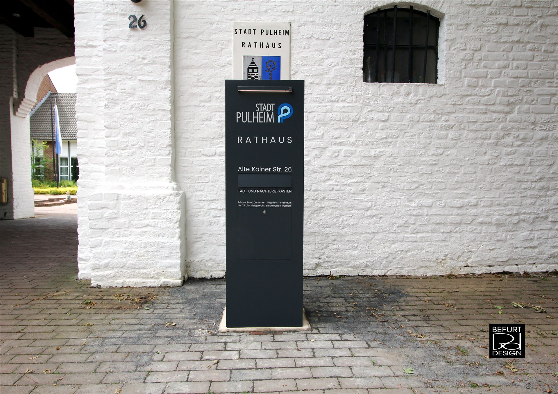 fristenbriefkasten rathus pulheim 2 tage RAL 7016